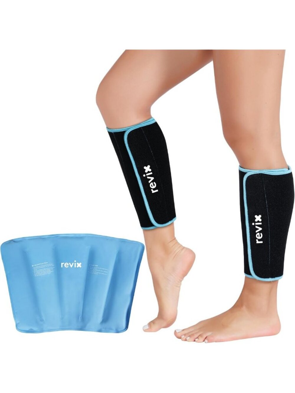 Reusable Cold Pack Wraps for Calf & Shin Pain Relief - Ice Therapy Leg Wraps